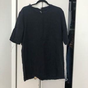 Damir Doma Raw Edge Linen Shift Dress